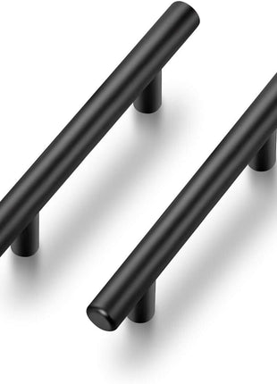 Ravinte 30 Pack | 5 Inch Cabinet Pulls Matte Black Stainless Steel Kitchen Drawer Pulls Cabinet Handles 5 InchLength, 3 Inch Hole Center