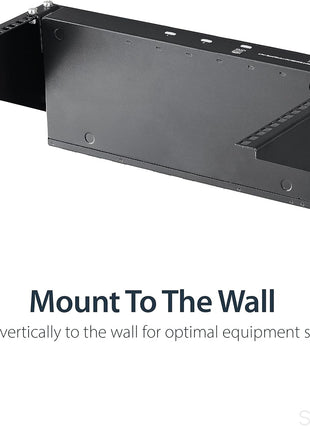StarTech.com 6U Wall Mount Patch Panel Bracket – 19 in – Steel - Vertical Mounting Bracket for Networking and Data Equipment , TAA (RK619WALLV)