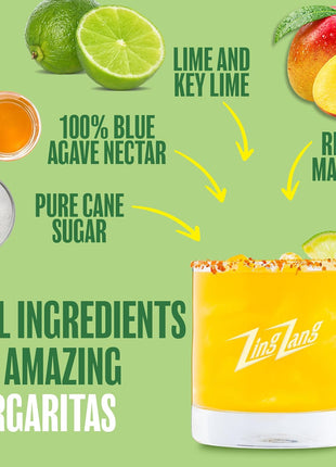 Zing Zang Mango Margarita Mix | Amazing Non-Alcoholic Cocktail Mixer | 32 Fl Oz Bottle (Pack of 1)