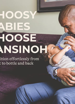 Lansinoh NaturalWave Baby Bottle Nipples, Extra Slow Flow, Size XS, 0+ Months, 4 Count 100% Soft, Durable Silicone, Made Without BPA BPS, Anti-Colic, Supports Baby's Developing Mouth and Teeth