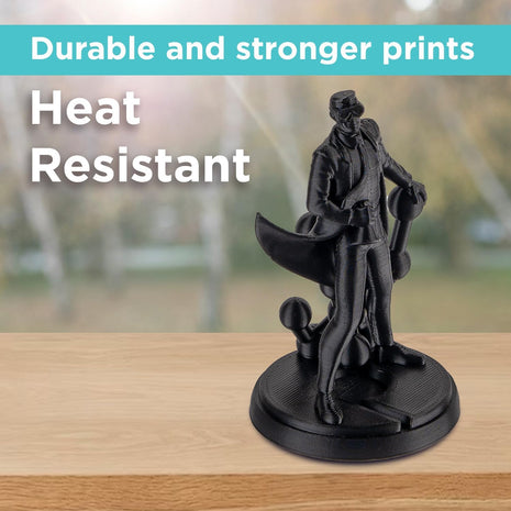 Polymaker ABS Filament 1.75mm Black 3D Printer Filament 1.75mm Heat Resistant 1kg - PolyLite ABS 3D Printing Filament 1.75mm, Strong & Durable, Dimensional Accuracy  0.03mm