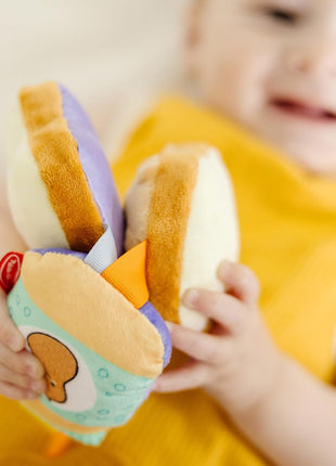 Melissa & Doug Baby Multi-Sensory PB and J Take-Along Clip-On Toy 6-Piece Set