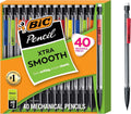 BIC Xtra Smooth Mechanical Pencil with 0.7 mm Medium Point, Refillable and Retractable, 40-Count Pack
