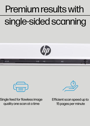 HP Small USB Document & Photo Scanner for Portable 1-Sided Sheetfed Digital Scanning, Model HPPS100, for Home, Office & Business, PC and Mac Compatible, HP WorkScan Software Included