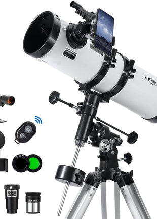 Telescope 80mm Aperture 600mm - Astronomical Portable Refracting Telescopes Fully Multi-Coated High Transmission Coatings AZ Mount with Tripod Phone Adapter, Wireless Control, Carrying Bag.