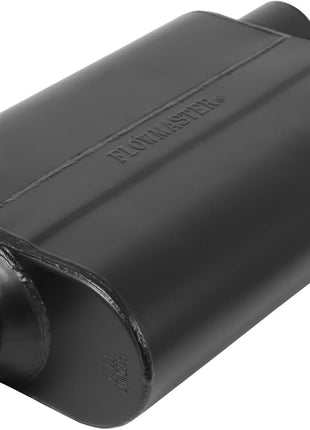 Flowmaster 9425400 40 Delta Flow Muffler - 2.50 Center In and 2.50 Dual Out - Aggressive Sound