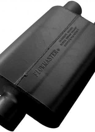 Flowmaster 9430402 40 Delta Flow Muffler - 3.00 Center In and 2.50 Dual Out - Aggressive Sound