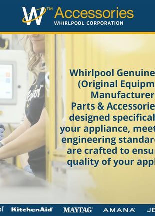 Whirlpool W10830608 Genuine OEM Warming Drawer Medallion Handle Kit For Ranges