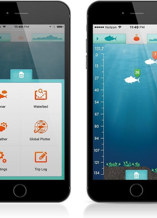 Reelsonar iBobber portable wireless bluetooth fish finder depth finder with depth range of 135 feet 10+ hrs battery life with IOS & Android App Wireless and Watch App
