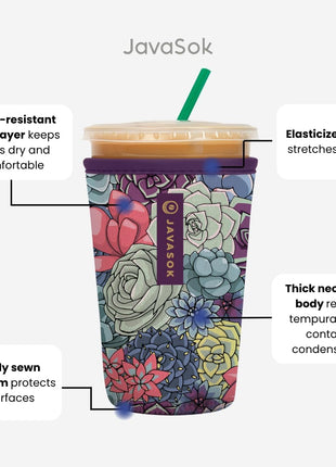 Sok It JavaSok Iced Coffee & Cold Soda Insulated Neoprene Cup Sleeve (Ghost Stories, Medium: 22-28oz)