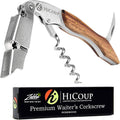 HiCoup Kitchenware Wine Opener   Professional Corkscrews for Wine Bottles w/Foil Cutter and Cap Remover   Manual Wine Key for Servers, Waiters, Bartenders and Home Use   Classic Rosewood