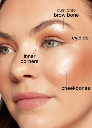 tarte glow wardrobe highlighting eye & cheek palette – Highlighter, Blush, Bronze & Eyeshadow All-in-One Face & Eye Viral Makeup for Everday Radiant Blendable Glow, Vegan & Cruelty Free, full size