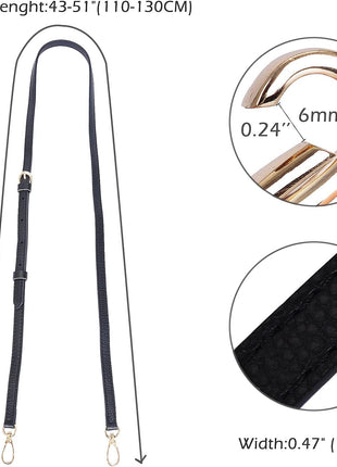 LIVE UP Full Grain Purse Strap Genuine Leather Replacement for Cross Body Bag Handbags