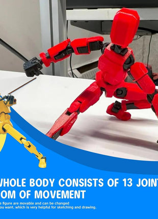 MerryXD 6 Pack Assembly Completed T13 3D Action Figure,Dummy Nova Titan Lucky 13 Action Figure 3D Printed Multi-Jointed Movable Toy