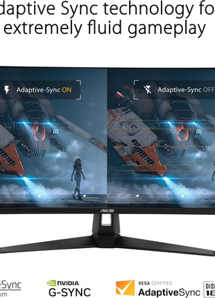 ASUS TUF Gaming 27" 1440P HDR Monitor (VG27AQ3A) – QHD (2560 x 1440), 180Hz, 1ms, Fast IPS, 130% sRGB, Extreme Low Motion Blur Sync, Speakers, Freesync Premium, G-SYNC Compatible, HDMI, DisplayPort