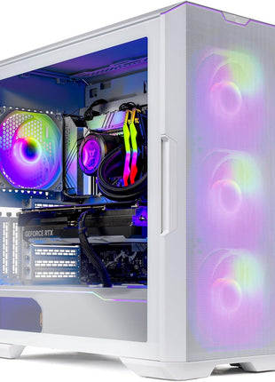 Skytech Eclipse Gaming PC Desktop, Ryzen 7 9800X3D 4.7 GHz (5.2 GHz Turbo), AMD RX 9070 XT 16GB, X670 Board, 2TB Gen4 NVMe SSD, 32GB DDR5 RAM 6000 RGB, 1000W Gold PSU, Wi-Fi, Win 11