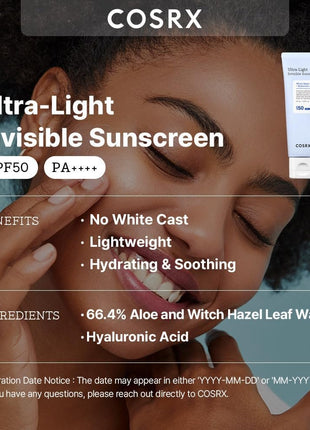 COSRX Ultra Light UV Cream Clear UV Sunscreen UV Essence UV Beauty Serum Sunscreen Beauty Serum Sunscreen Serum UV Cut