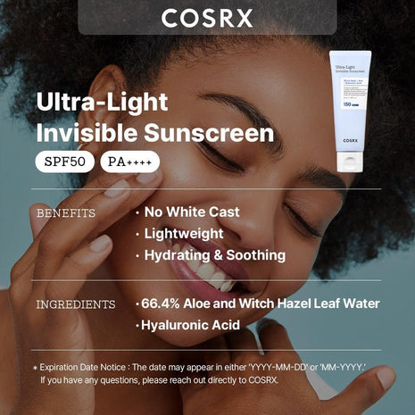 COSRX Ultra Light UV Cream Clear UV Sunscreen UV Essence UV Beauty Serum Sunscreen Beauty Serum Sunscreen Serum UV Cut
