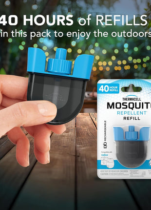 Thermacell Rechargeable Mosquito Repeller Refills; Advanced Repellent Formula Provides 20 Foot Protection Zone; Compatible with Thermacell E-Series & Radius Only; No DEET, Spray or Flame