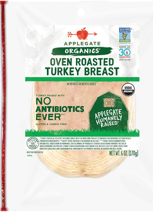 Applegate, Organic Oven Roasted Turkey Breast, 6oz
