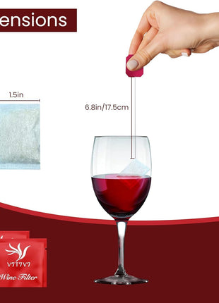 18 Pack Wine Filters, Wine Purifier To Remove Sulfite And Histamine | Wine Lover Accessories Valentine's Day Party Gifts for Men Women Him Mother Father Girlfriend Boyfriend Wife