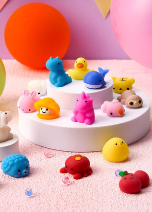 JOYIN Mochi Squishy Toys Set, Random 25 Pack Mini Squishy Mochi, Party Favors for Kids, Kawaii Stress Relief Toys, Basket Stuffers, Goodie Bags Fillers, Birthday Gifts, Classroom Prizes