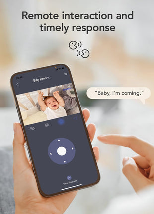 nooie 2K Smart WiFi Baby Monitor with Camera and Audio, Smartphone App Control, Temperature Sensor, Motion & Cry Detection, IR Night Vision, 2-Way Talk, Cloud & SD Card Storage, Ideal for New Moms