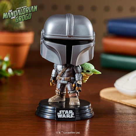Funko Pop! Star Wars: Mandalorian & Grogu - The Mandalorian with Grogu - Collectable Vinyl Figure - Gift Idea - Official Merchandise - Toys for Kids & Adults - Star Wars Fans