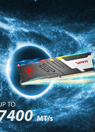 Patriot Memory Viper Venom RGB DDR5 RAM 32GB (2X16GB) 6400MHz CL32 1.4v UDIMM Desktop Gaming Memory Kit Compatible with Intel XMP - PVVR532G640C32K