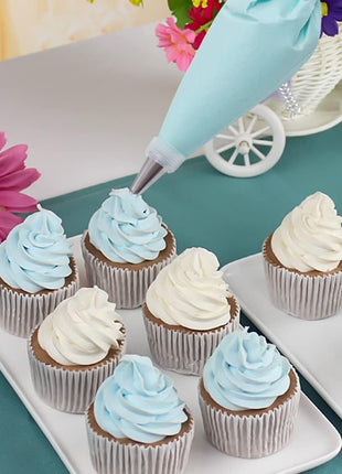 Piping Bags and Tips Set, 100Pcs 12 Inch Pastry Bags, Icing Bags Disposable | Cakes Decorating Kit Supplies with 1 Reusable Piping Bags 1 Couplers 12 Frosting Tips 2 Bag Ties 3 Cake Scraper