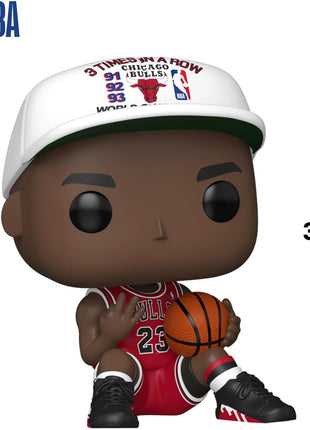 Funko POP! NBA: Bulls - Michael Jordan (3X in a Row) | Official Merch - Collectable Vinyl Figurine for Shelf Display - Birthday Gift Idea for Fans and Collectors