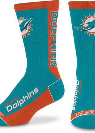 For Bare Feet NFL Unisex Kids Nfl Mvp Crew Sock Youth