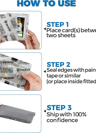 Trading Card Shipping Protectors - Premium Ultra Strong Plastic Inserts - 110 Pack - 3.5'' x 4.5''
