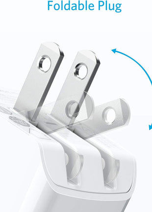 Anker 2-Pack Dual Port 12W USB A Charger Block with Foldable Plug, Charging Box Brick, Cube for iPhone 16 15 14 13 12 Pro Max, Galaxy S22 S21 Note 20