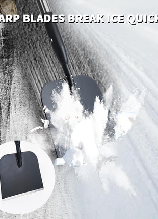 Flat Shovel with Adjustable Handle, 59 in Floor Scraper, Ice Scraper, Garden Cleaning Scraper, Ice Chopper, Snow Shovel, Multifunctional Weed Remover Tool for Walkway Driveway