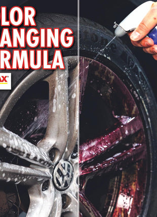 SONAX Wheel Cleaner Plus 230400 | Non-Acid, Color-Changing Rim Cleaner for Brake Dust, Grime, and Dirt Removal | Safe for All Wheels and Finishes | Powerful Deep Cleaning Formula | 750ml (25oz)