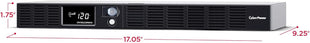 CyberPower OR700LCDRM1U Smart App LCD UPS Battery Backup | 700VA/400W, 6 Outlets, AVR, 1U Rackmount, UL Certified
