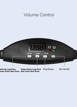 Adesso Xtream P2 USB Stereo Headphone with Adjustable Noise Canceling Microphone,Black