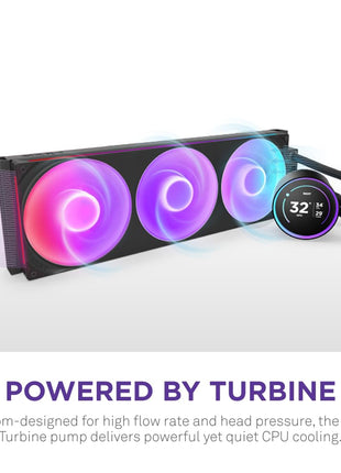 NZXT Kraken Elite 420 RGB 2025 - AIO CPU Liquid Cooler - 420mm Radiator - F420 RGB Core Fan - Customizable 2.72 inch IPS LCD - Turbine Pump - AMD® AM5, AM4 - Intel® LGA 1851/1700, 1200/115X - Black