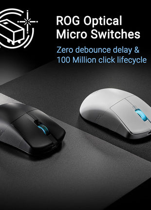 ASUS ROG Harpe Ace Mini Wireless Gaming Mouse Small Compact Design, 49g Lightweight, 36K DPI AimPoint Sensor, Esports & FPS Gaming, Pro-Approved, White