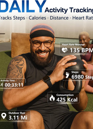 MorePro Fitness Tracker with 24/7 Heart Rate & Blood Pressure Monitor, Blood Oxygen & Sleep Tracker, Smart Watch with Step Calorie Counter, IP68 Waterproof Activity Tracker for Women Men Android iOS