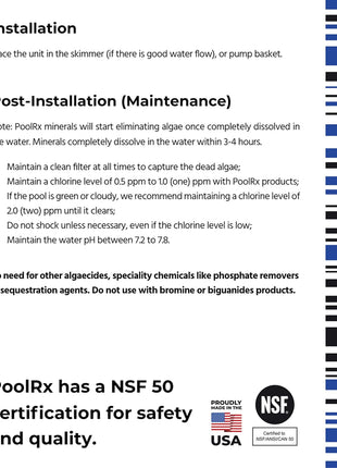 PoolRX+ pool unit 7.5k-20k gallons