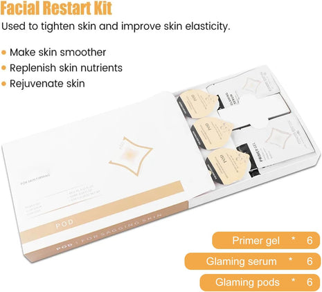 Oxygen Bubble Refill Kit 30 Pods + Primer Gel +Serum for CO2 Facial Machine