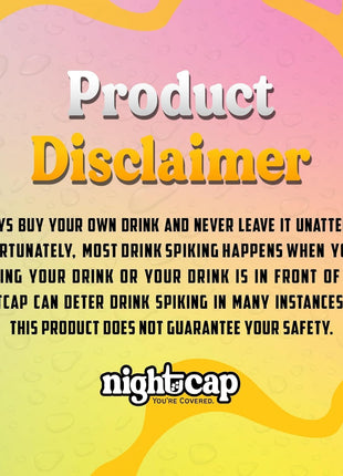 Nightcap The Original Drink Cover Scrunchie ? As Seen On Shark Tank And TikTok   Reusable   Wear On Wrist Or In Hair, Prevent Drink Spiking   Sanitary Pocket Keeps Cover Clean ? Black
