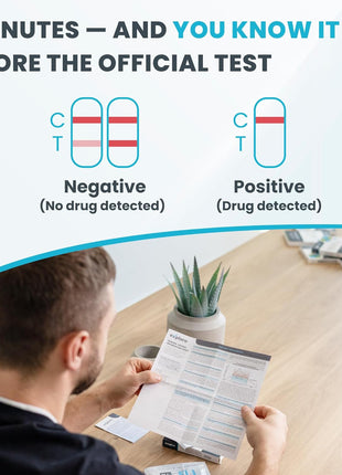 Exploro Highly Sensitive at Home Marijuana Drug Test Kit, THC Drug Test Kit Marijuana/Weed, THC Drug Test Urine, Easy Home Drug Test Marijuana/THC Substance Abuse, 15 THC Test Strips/Sticks, 50 ng/ml
