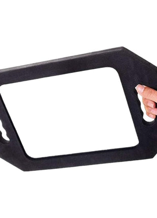 HREW Handle Mirror Large Rectangular Hand Held Mirror with Double Handle - Lightweight Hair Salon Equipment Hairstylist and Barber Accessories (1Pcs Rectangle)