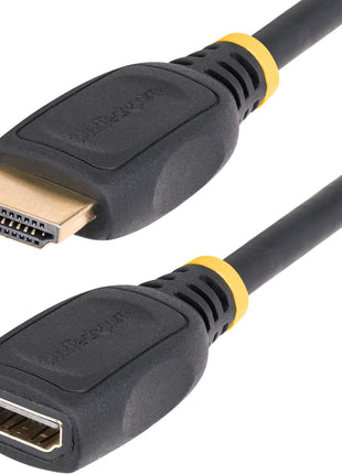 StarTech.com 18in (0.5m) HDMI 2.0 Extension Cable, High Speed HDMI Port Saver Cable, 4K 60Hz, HDMI Extension Cord, M/F