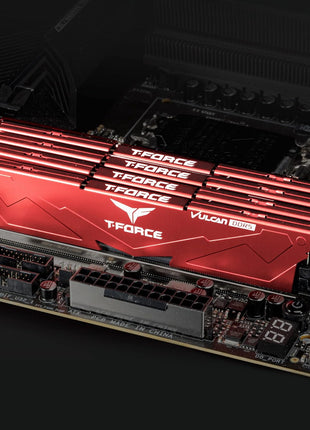 TEAMGROUP T-Force Vulcan DDR5 32GB (2x16GB) 5600MHz CL32 Intel XMP 3.0 & AMD Expo Compatible Desktop Memory Module Ram Red FLRD532G5600HC32DC01