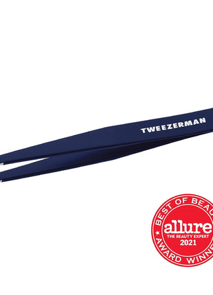 Tweezerman Exclusive Evening Blue Slant Tweezer - Hair Removal Tweezers, Stainless Steel