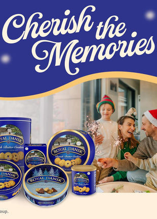 Royal Dansk Butter Cookies, Premium Assorted Cookies Made with Real Butter, Great for Sharing and Hosting, 12 oz